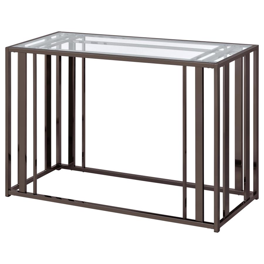 Adri Black Console Table - furniture place usa