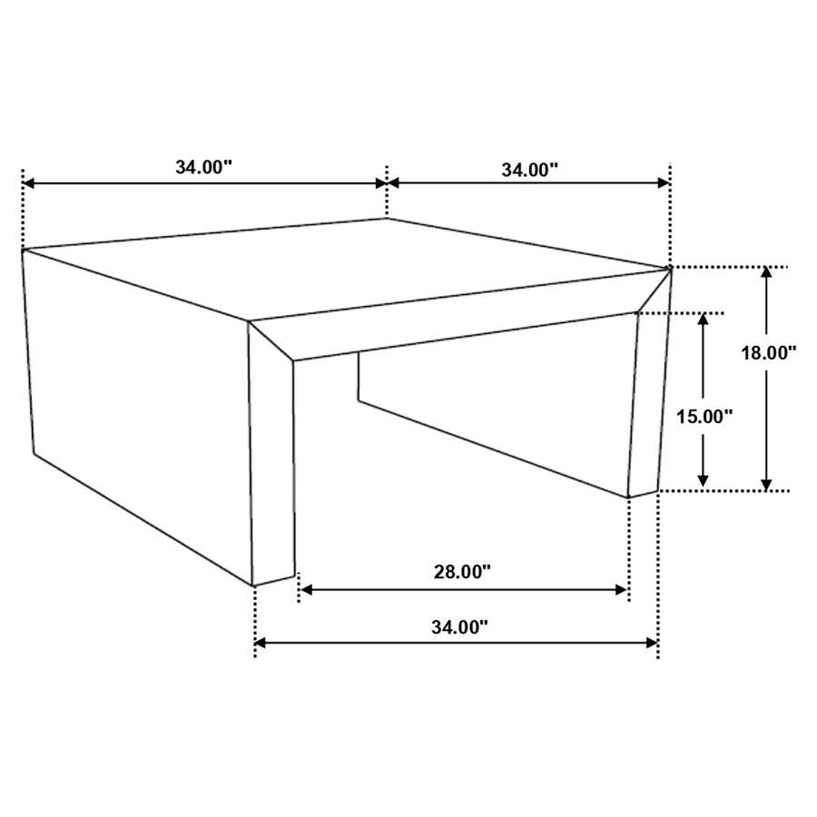 Odilia Brown Coffee Table - furniture place usa