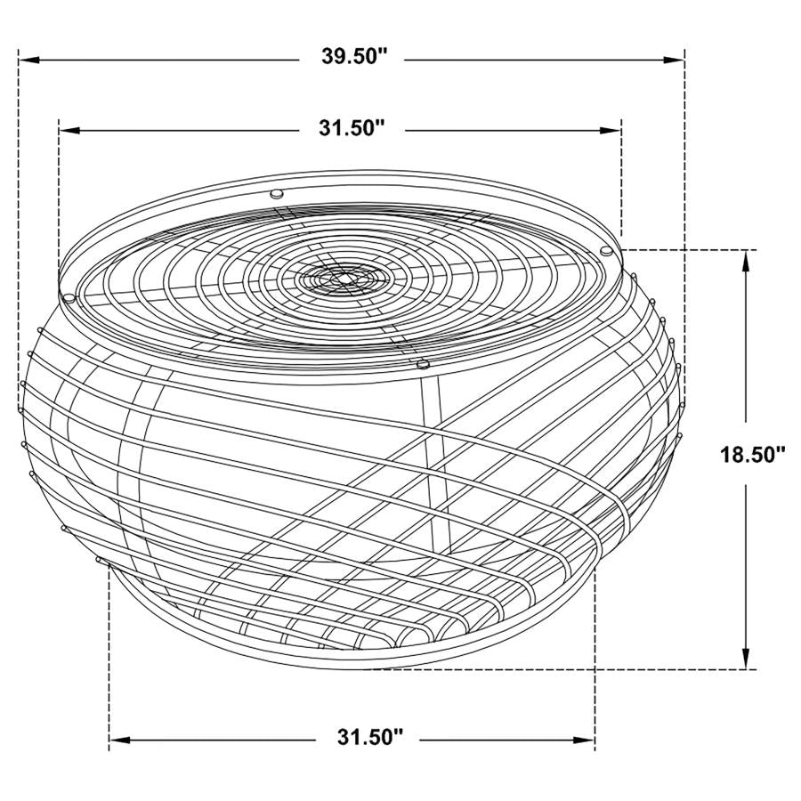 Dahlia Brown Coffee Table - furniture place usa