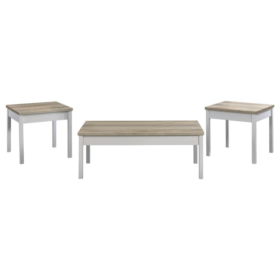 Stacie White 3 Pc Coffee Table Set - furniture place usa