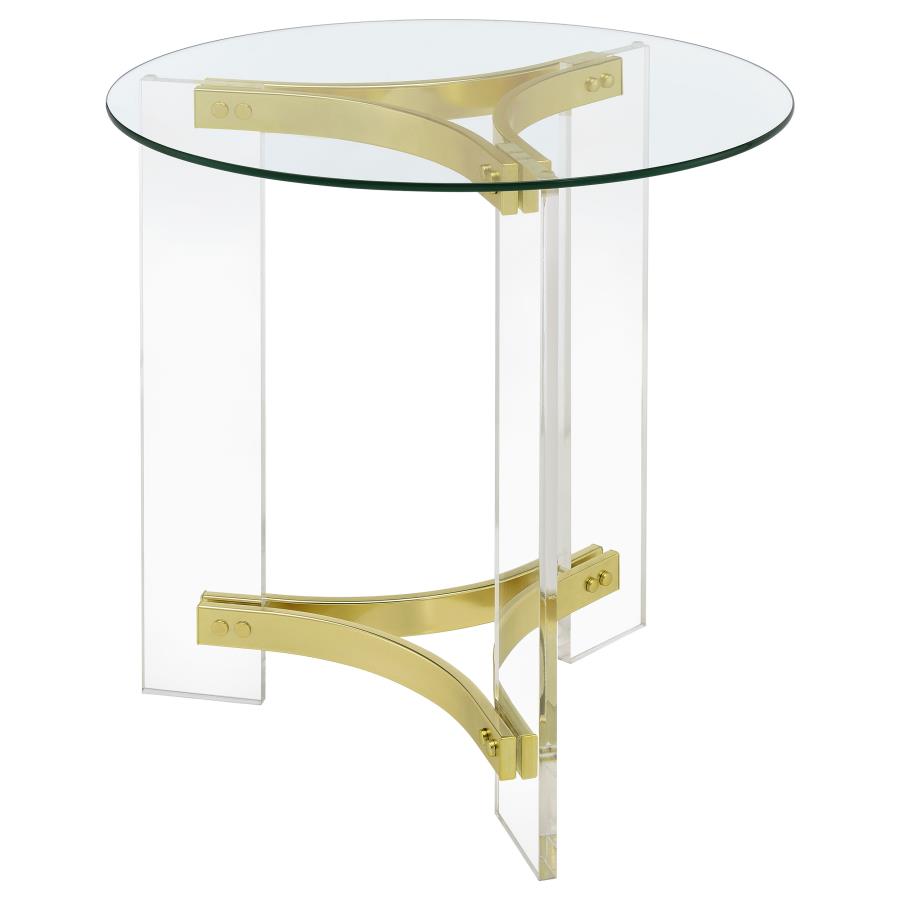 Janessa Gold End Table - furniture place usa