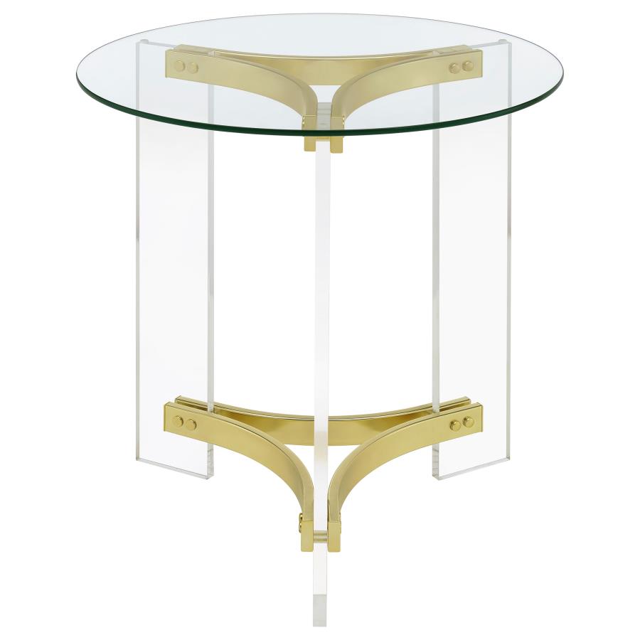 Janessa Gold End Table - furniture place usa