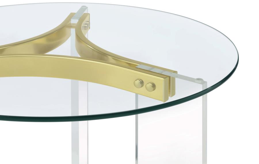 Janessa Gold End Table - furniture place usa