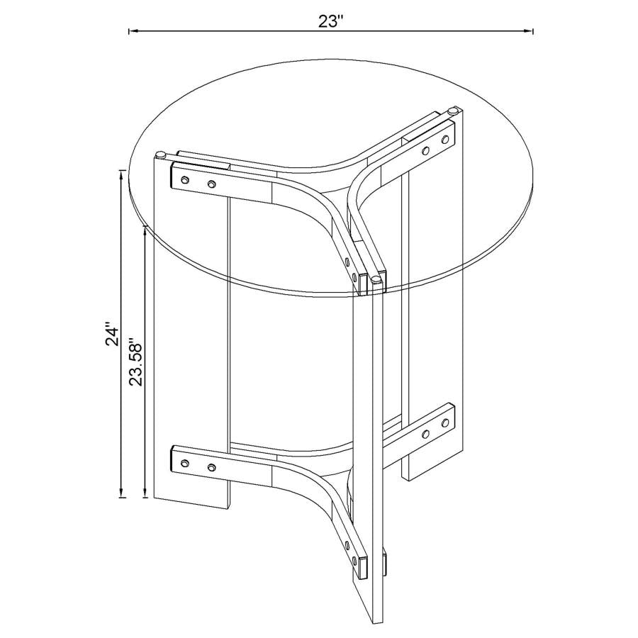 Janessa Gold End Table - furniture place usa