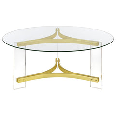 Janessa Gold Coffee Table - furniture place usa