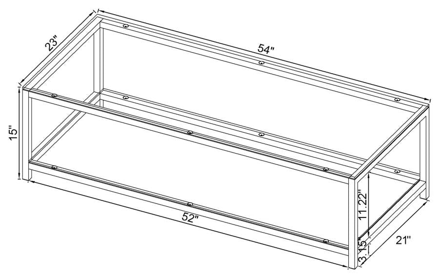 Trini Clear Coffee Table - furniture place usa