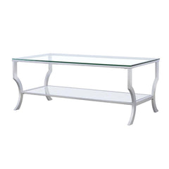 Saide Silver Coffee Table - furniture place usa