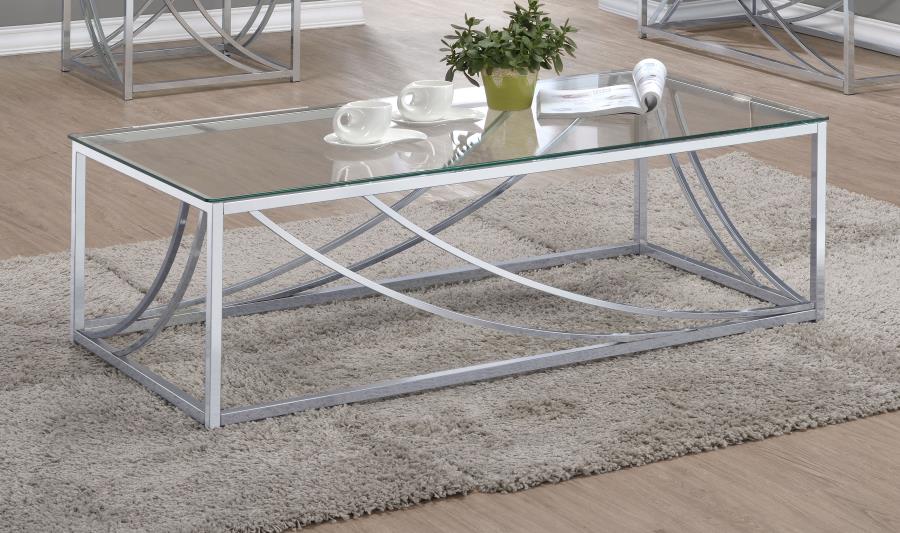 Lille Silver Coffee Table - furniture place usa