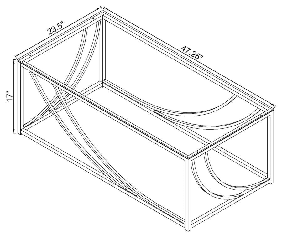 Lille Silver Coffee Table - furniture place usa