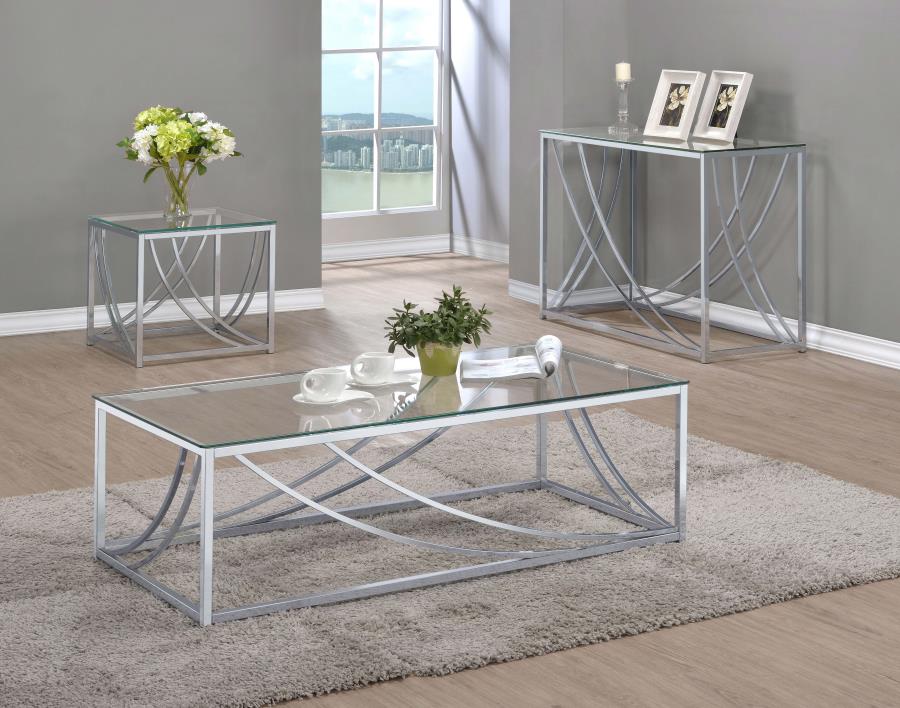 Lille Silver Coffee Table - furniture place usa