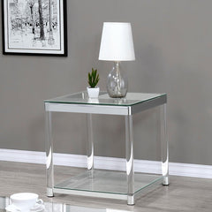 Anne Silver End Table - furniture place usa