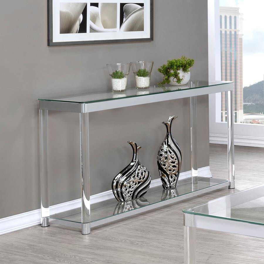 Anne Silver Sofa Table - furniture place usa