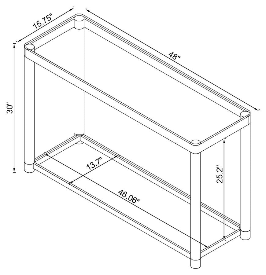 Anne Silver Sofa Table - furniture place usa