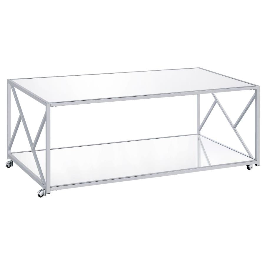 Provins Silver 3 Pc Coffee Table Set - furniture place usa