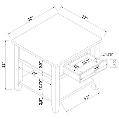 Bradford Brown End Table - furniture place usa