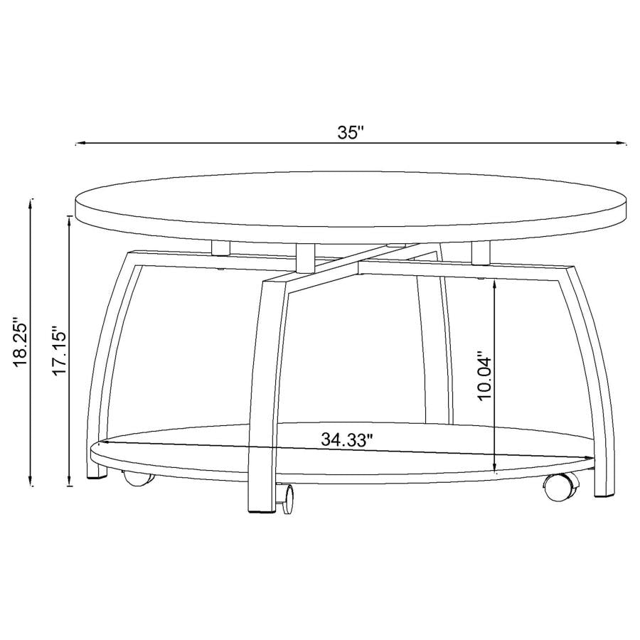 Dacre Black Coffee Table - furniture place usa