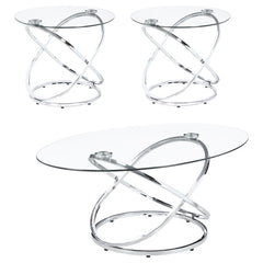 Warren Silver 3 Pc Coffee Table Set - furniture place usa