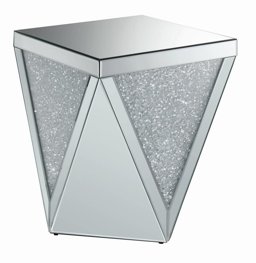 Amore Silver End Table - furniture place usa