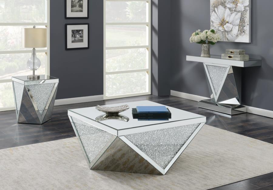 Amore Silver End Table - furniture place usa