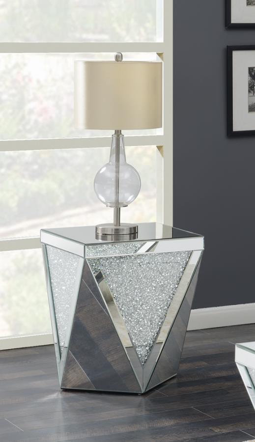 Amore Silver End Table - furniture place usa