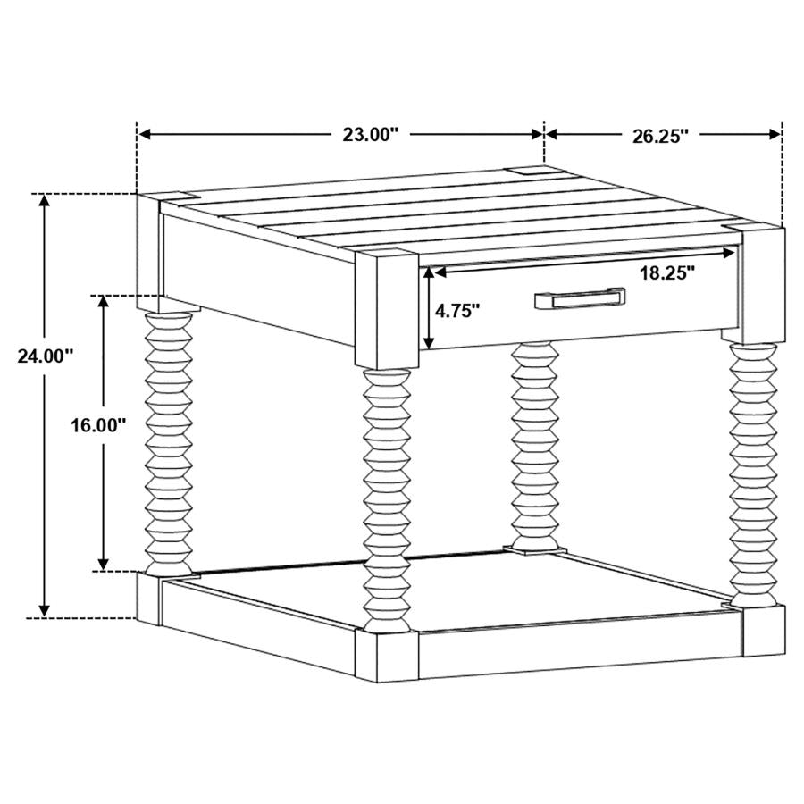 Meredith Brown End Table - furniture place usa