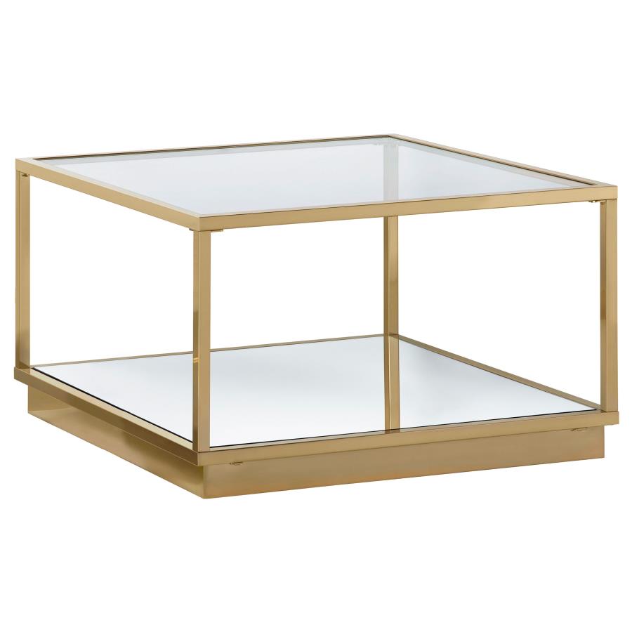 Renee Gold 2 Pc Coffee Table Set - furniture place usa