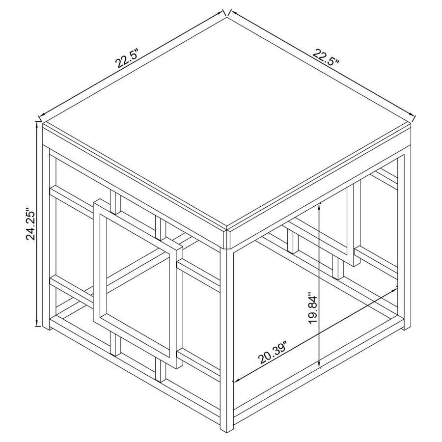 Dafina Silver End Table - furniture place usa