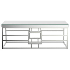 Dafina Silver Coffee Table - furniture place usa