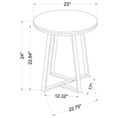 Hugo White End Table - furniture place usa