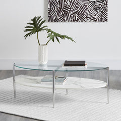 Cadee White Coffee Table - furniture place usa