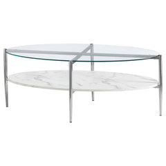 Cadee White Coffee Table - furniture place usa