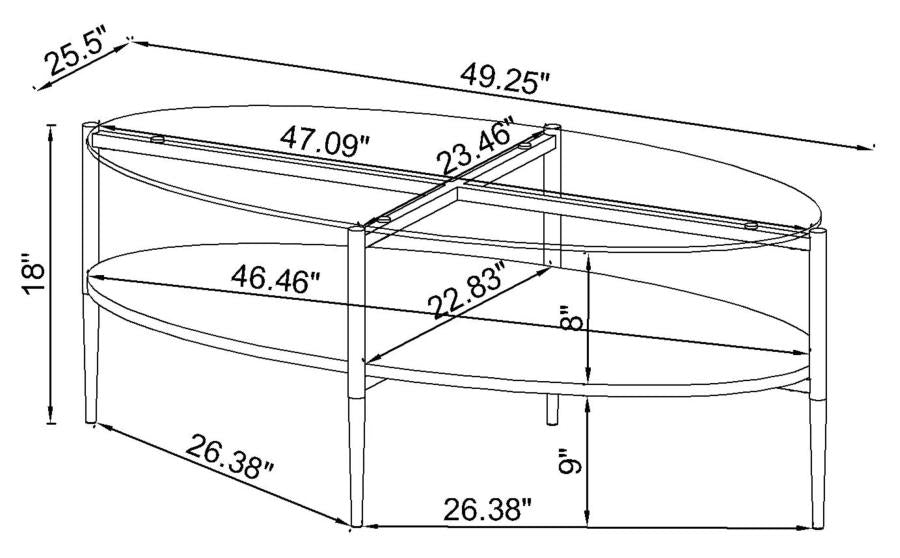 Cadee White Coffee Table - furniture place usa