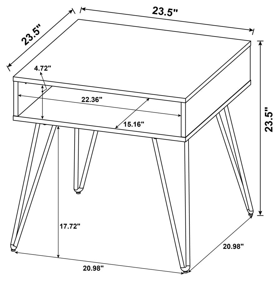 Fanning Brown End Table - furniture place usa