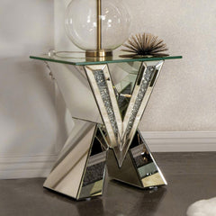 Taffeta Silver End Table - furniture place usa