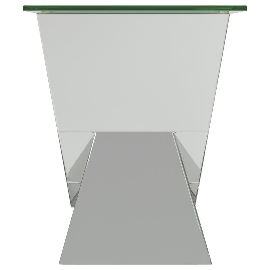 Taffeta Silver End Table - furniture place usa