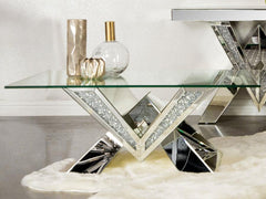 Taffeta Silver Coffee Table - furniture place usa