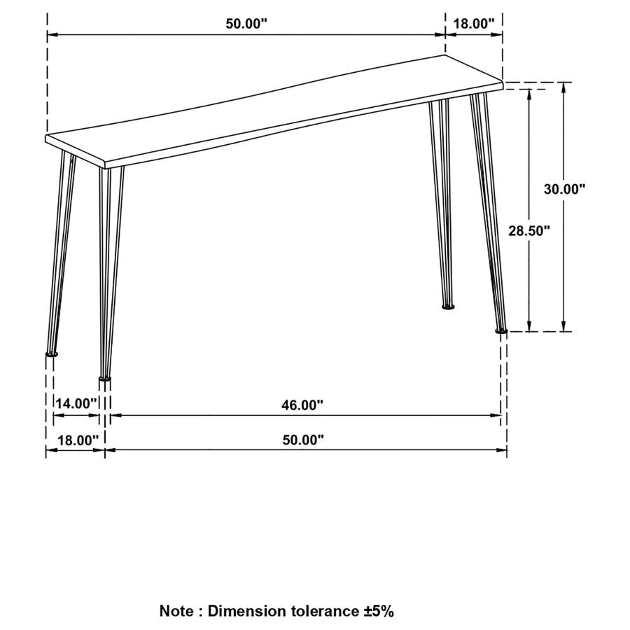 Zander Brown Sofa Table - furniture place usa