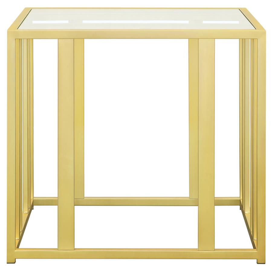 Adri Gold End Table - furniture place usa