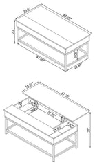 Byers Brown Lift Top Coffee Table - furniture place usa