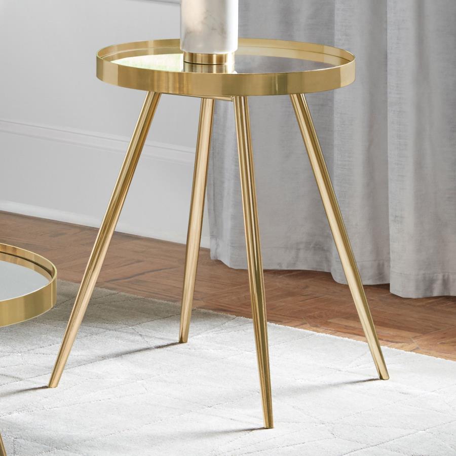 Kaelyn Gold End Table - furniture place usa