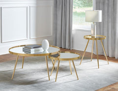 Kaelyn Gold End Table - furniture place usa