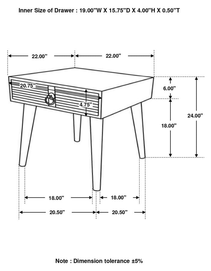 Zabel Brown End Table - furniture place usa