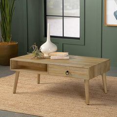 Zabel Brown Coffee Table - furniture place usa