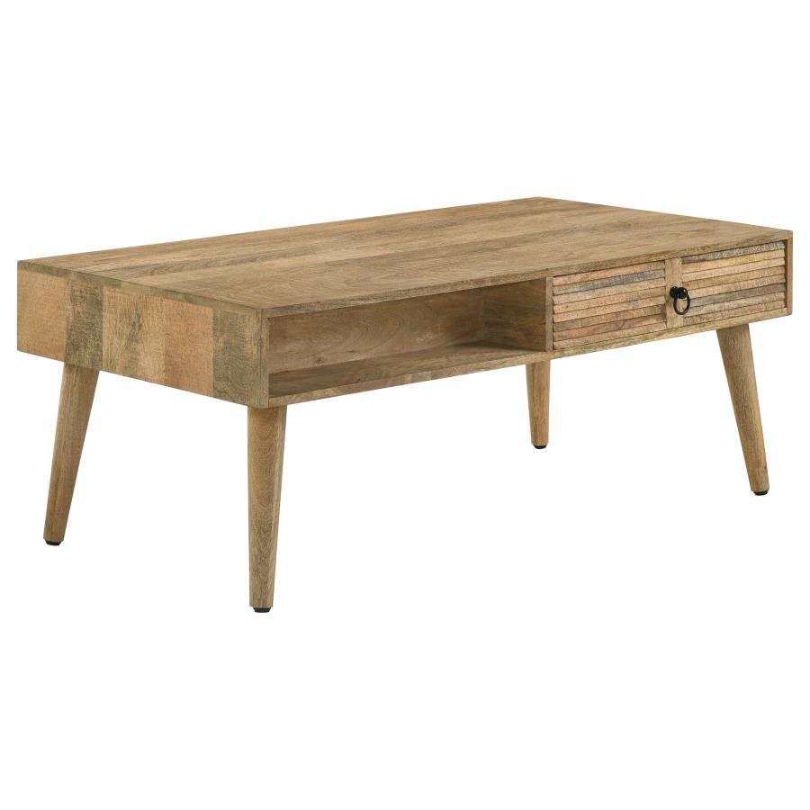 Zabel Brown Coffee Table - furniture place usa