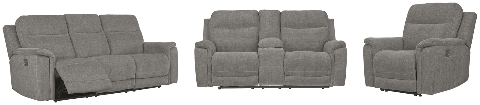 Mouttrie Sofa, Loveseat and Recliner - furniture place usa