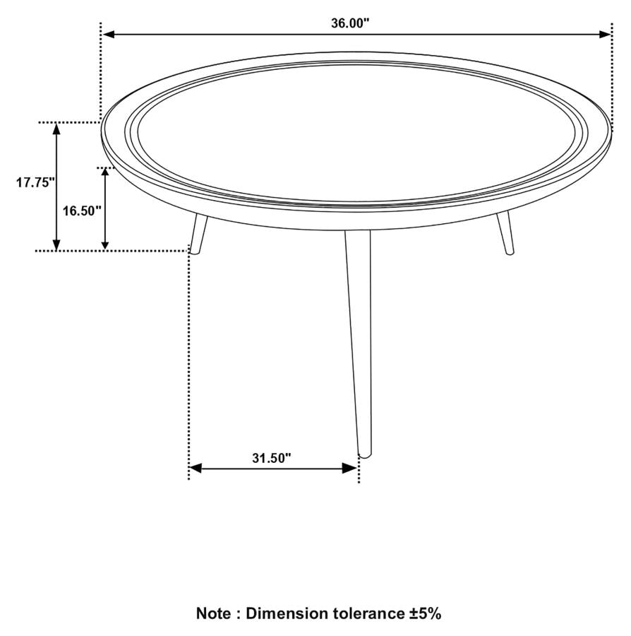 Zoe Brown Coffee Table - furniture place usa