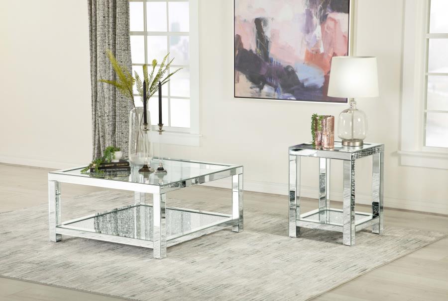 Valentina Silver End Table - furniture place usa