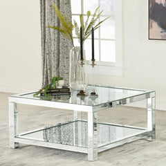 Valentina Silver Coffee Table - furniture place usa