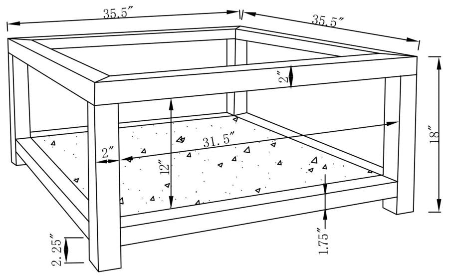 Valentina Silver Coffee Table - furniture place usa