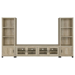 Sachin Brown 3 Pc Entertainment Center - furniture place usa